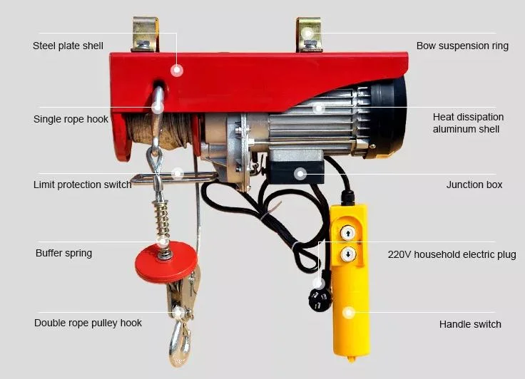 Wire Rope Small Winch PA1000 Electric Hoist