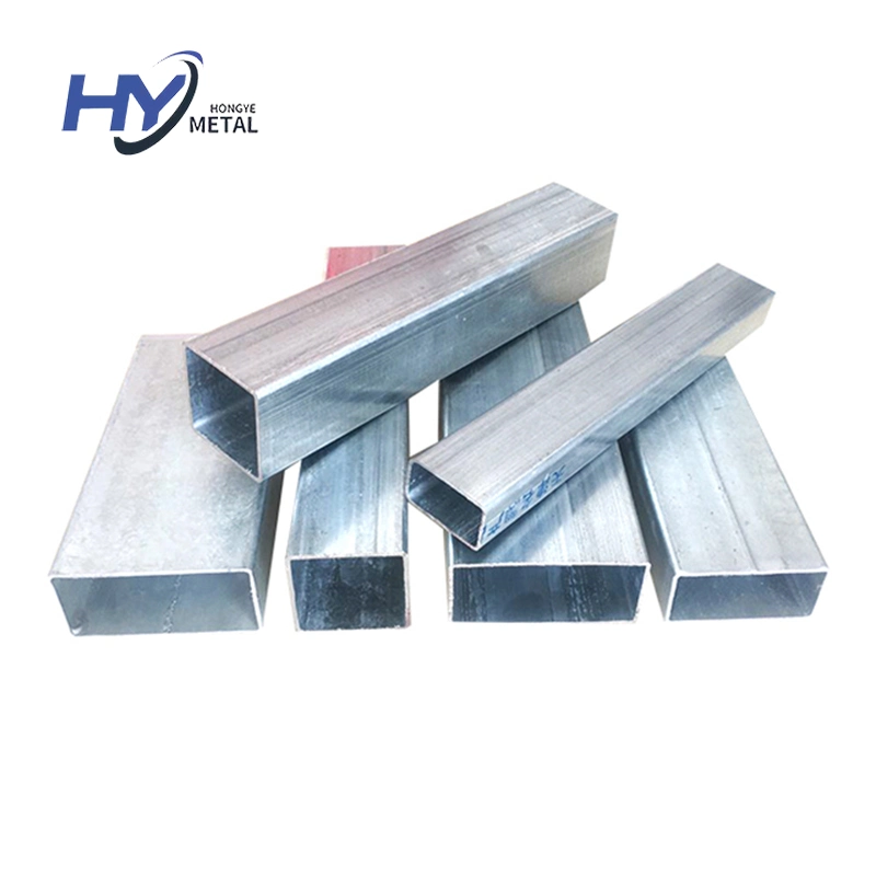 Hot Rolling Cold Drawn Q235 Q245 Q255 Carbon Galvanized Steel Square Rectangular Galvanized Steel Tube Galvanized Steel Pipe