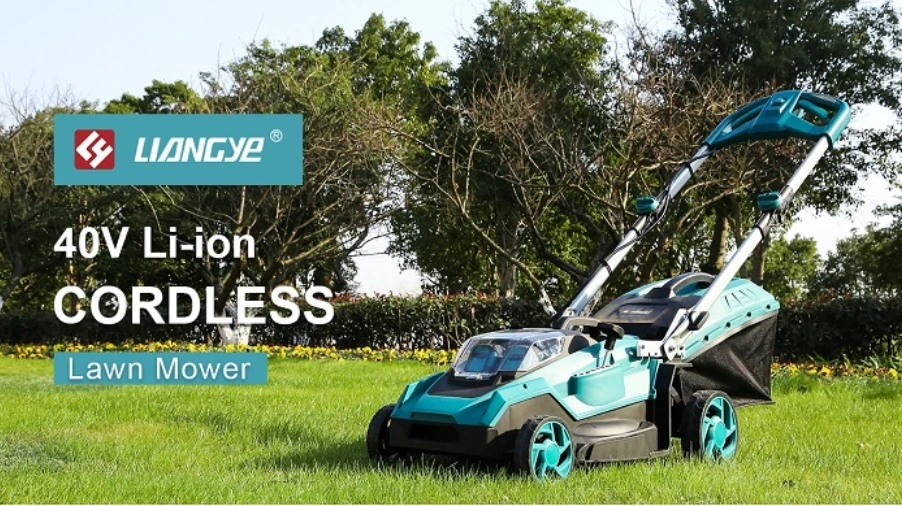 Electric Garden Tool Grass Cutter Liangye 36V 18inch Rechargeable Battery Operated Hand Push Lawn Mower