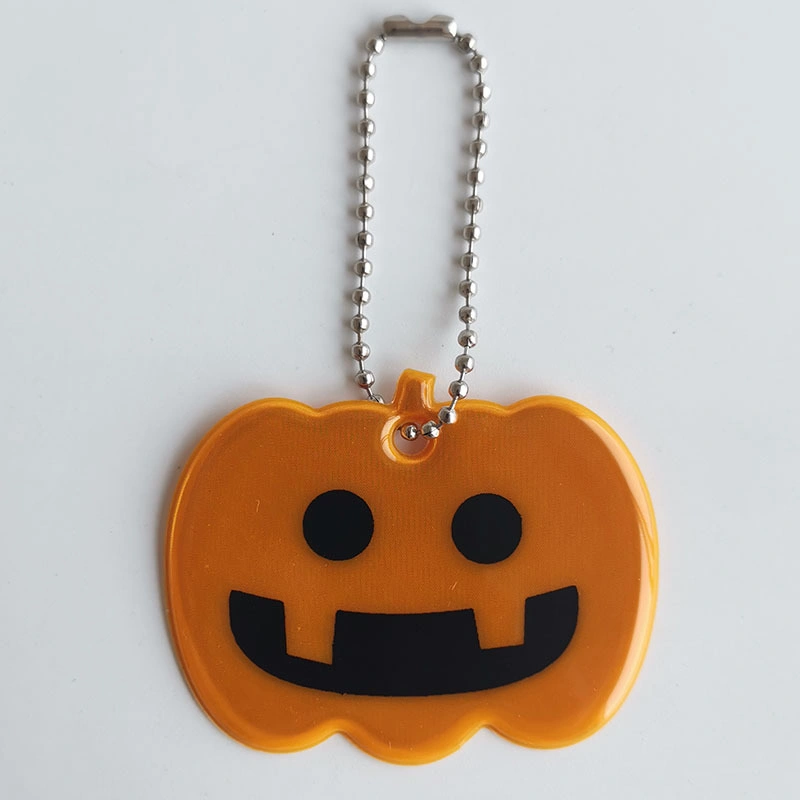 Custom Halloween Reflective Key Chain Backpack Pendant Kids Schoolbag Safety Reflectors