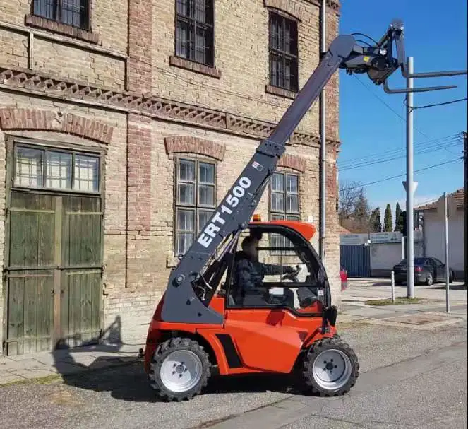 EVERUN ERT1500 1,35 tonne Mini Chargeuse Compacte Télescopique Multifonction Agricole avec Différentes Attachements