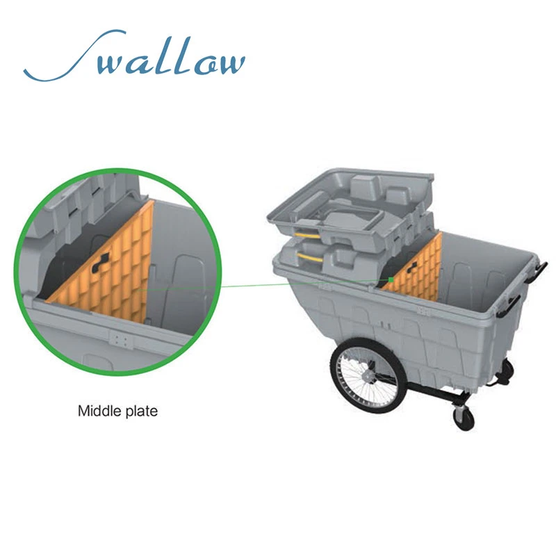 Four Wheels Mobile Garbage Cart