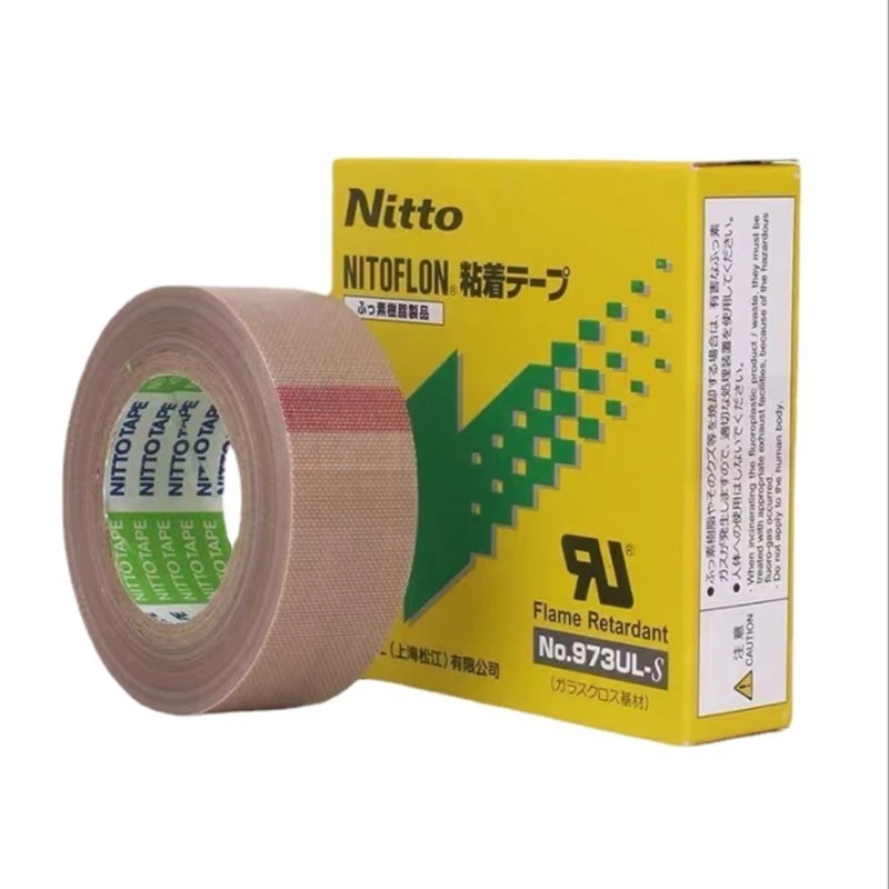 Tela de fibra de vidrio saturado de Fluoroplastic Nitto Denko Nitoflon eléctrico 973UL-S cinta adhesiva de la película de PTFE