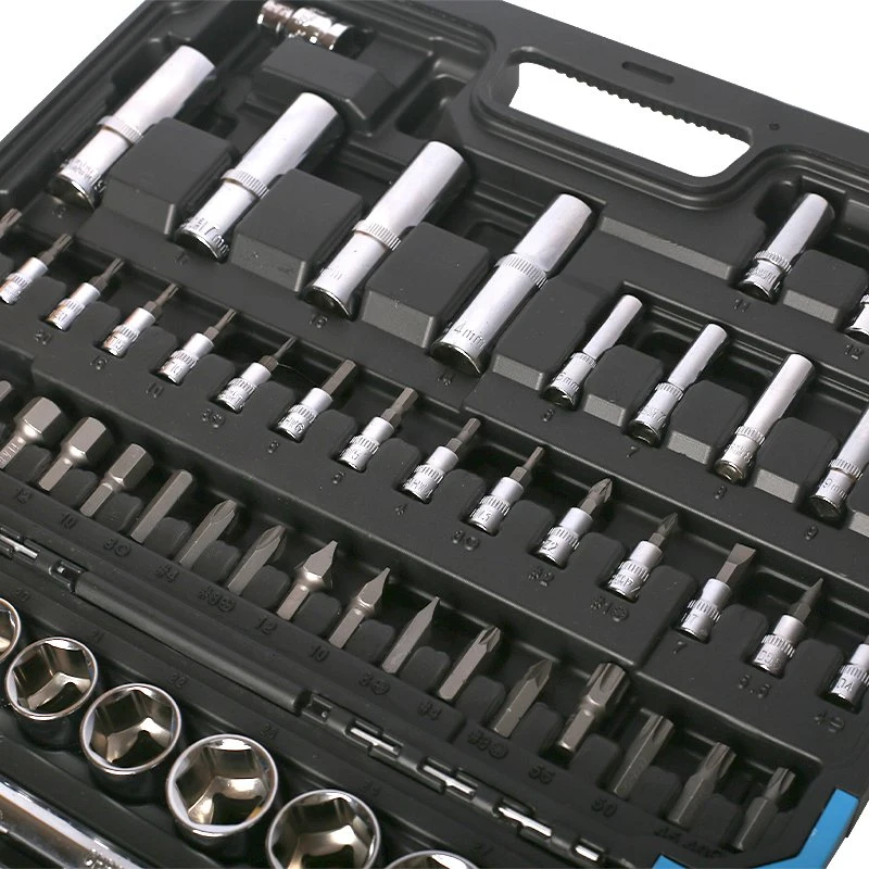 Fixtec-Buchsenset für 94PCS 1/4" und 1/2" Hochwertige Schraubenschlüssel-Set Ratsche Auto Reparatur Wartung