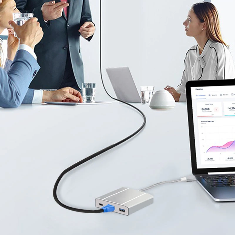 5in1 USB-C Multiport Hub High-Detinition 85W Pd USB3,1 Docking Station