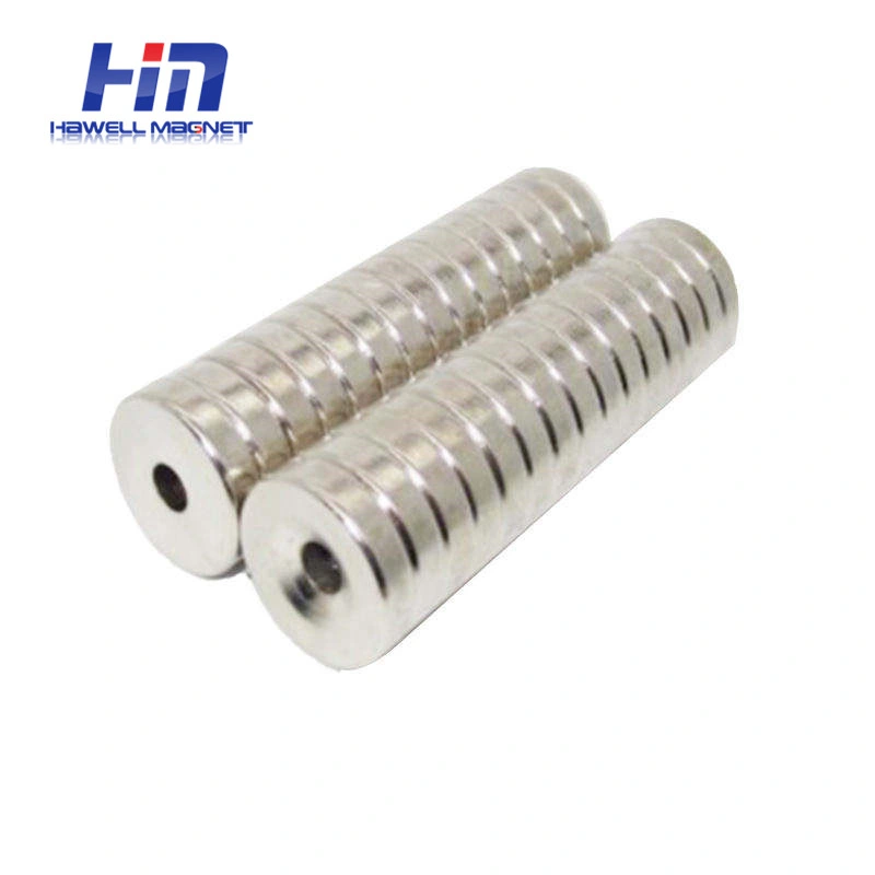 Small Magnets Round N35 N52 Round with Hole Countersunk Neodymium Magnet