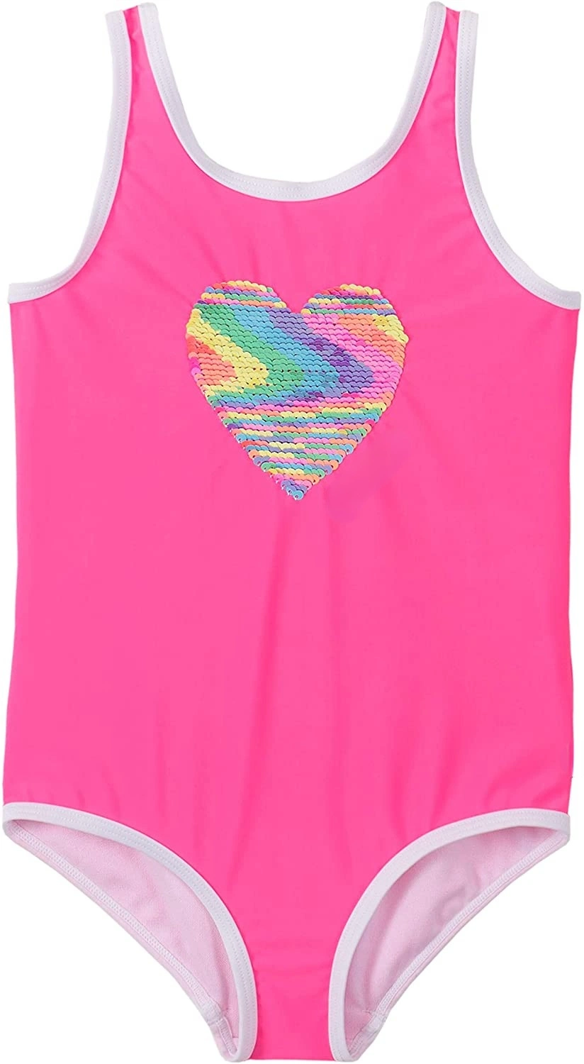 Girls' One Piece Swimsuit with Upf 50+ Sun Protection Beach Wear