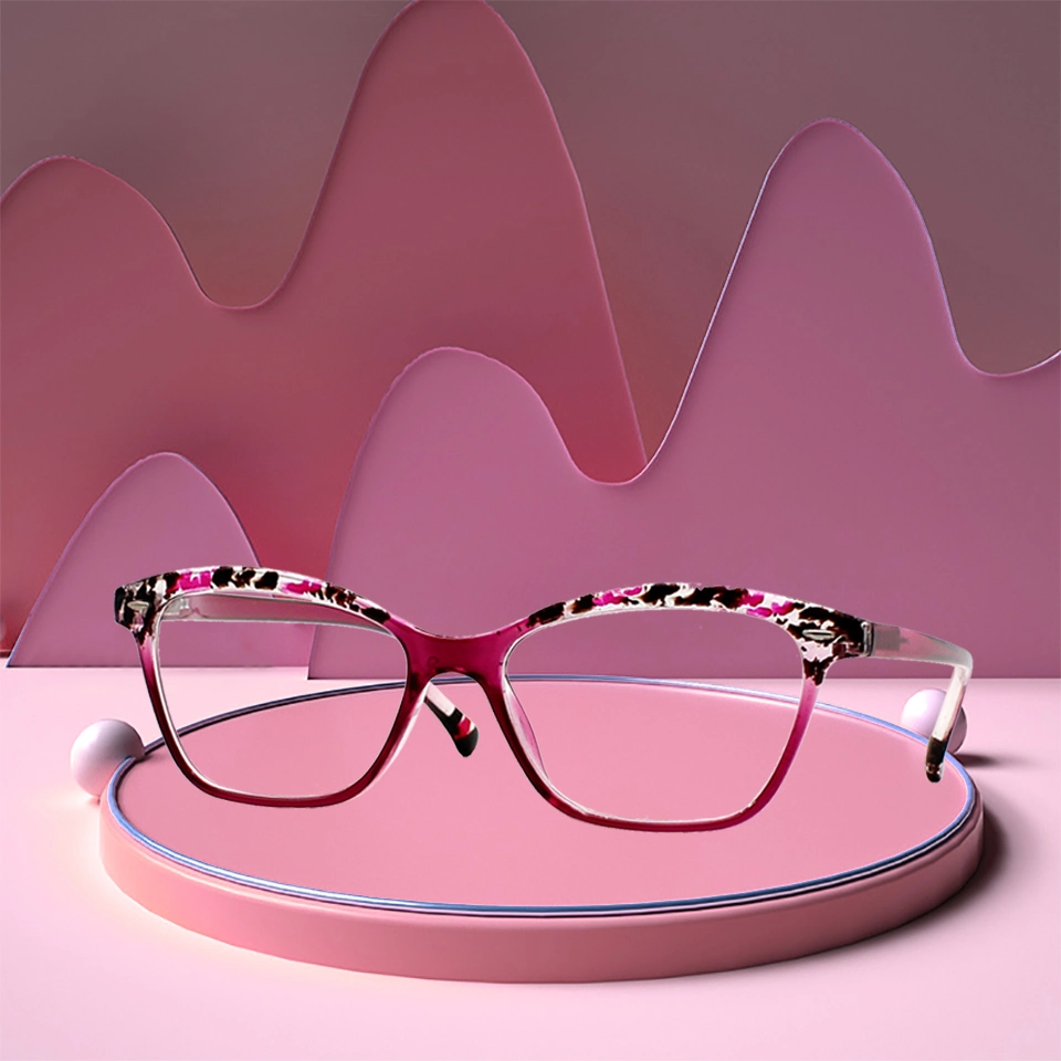Mode Unisex Custom PC Brillen Optische Lesebrille mit Demi Aufdruck Oben