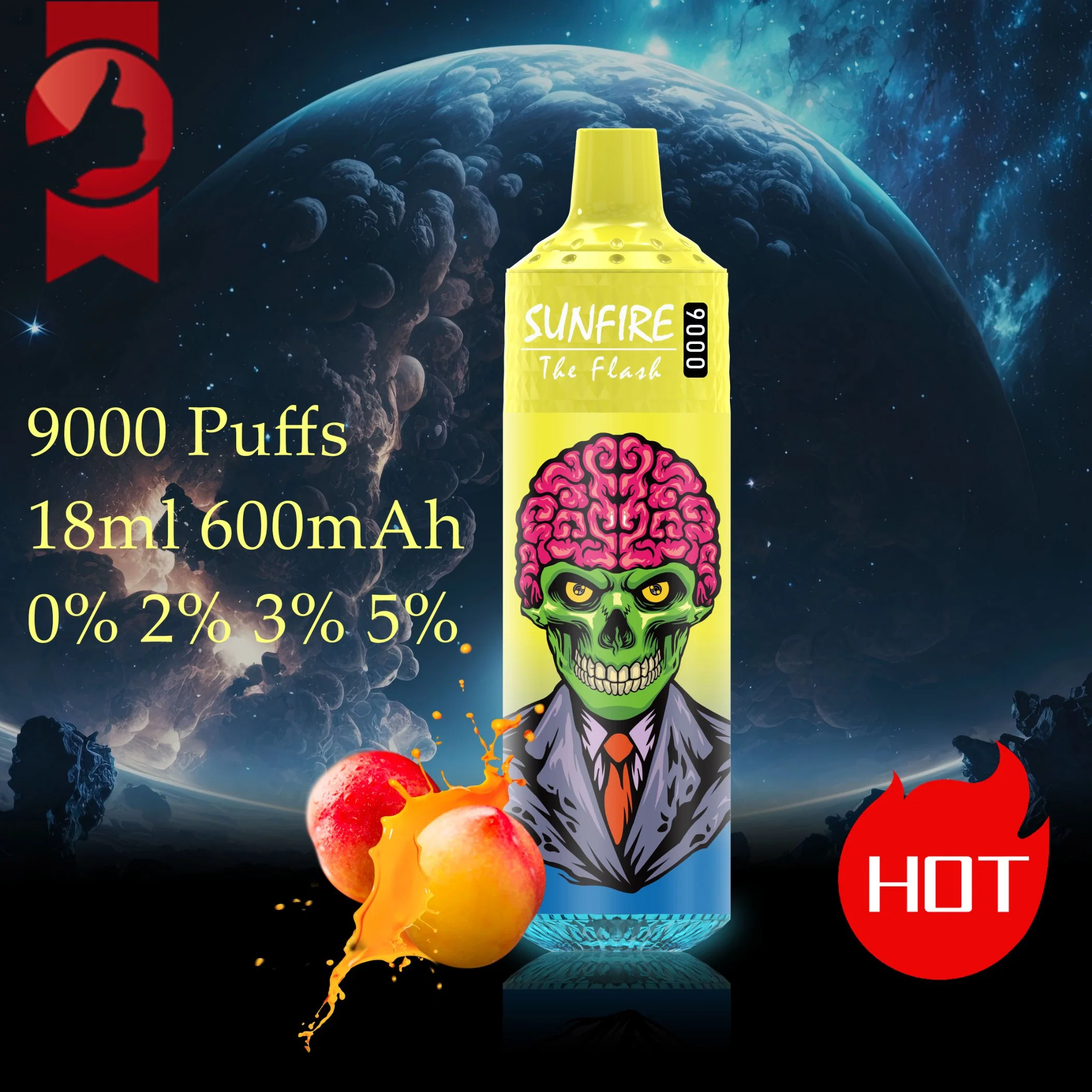 Top 1 Tornado 9000 Puffs Sunfire 7000 10000 Puff Bar E Zigarette wiederaufladbare Vaper China Großhandel/Lieferant I Vape Ban XL Einweg-Vape Pen Pen Hookah