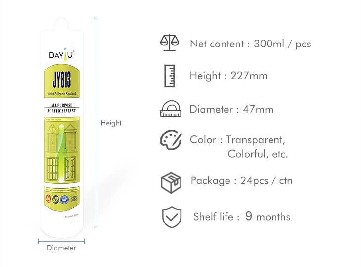 Advanced Jy813 Great Filling and Sealing Silicone Sealant