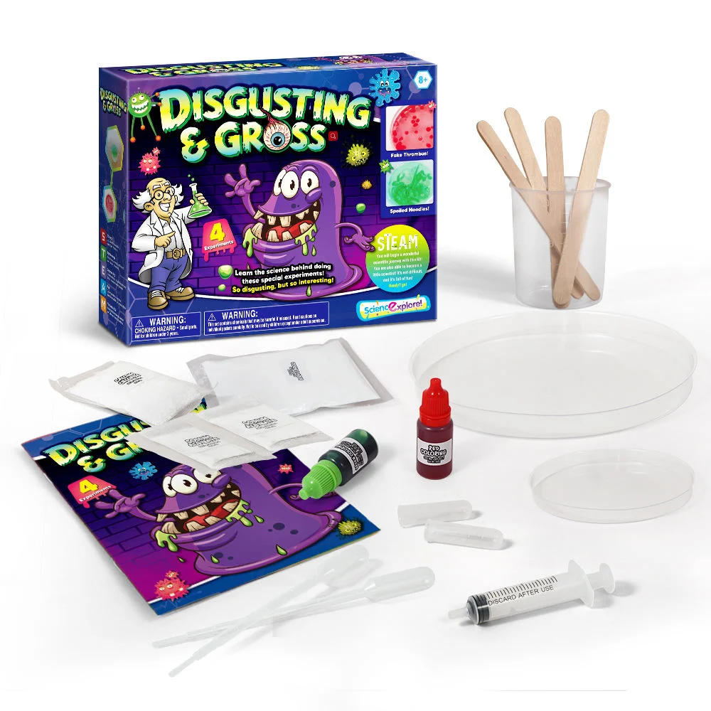 Unique Child Disgusting Toys Green&Red Thrombus Science Kit for Kids