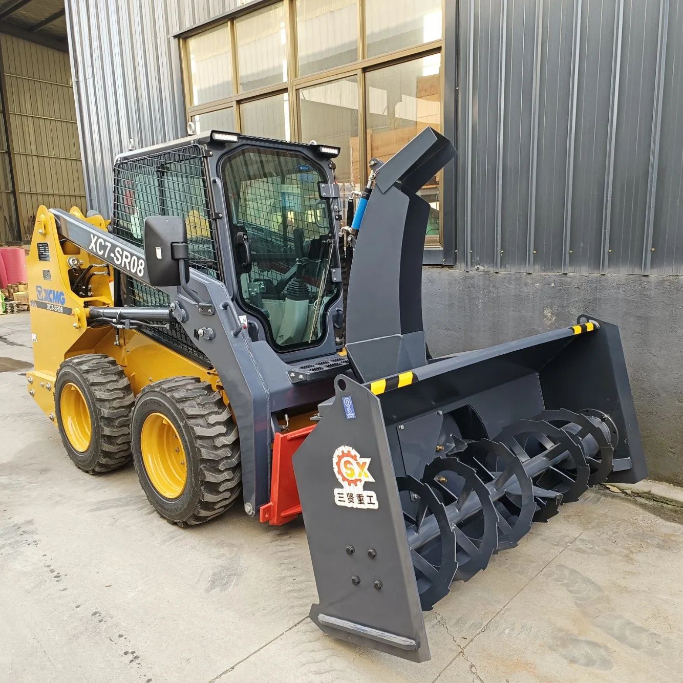 New Skid Steer Loader with Snow Blower Skid Loader Snow Blower Attachment