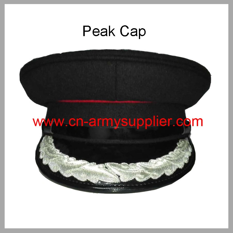 China Cheap Wholesale Ejército hilo de oro Policía Militar Cap