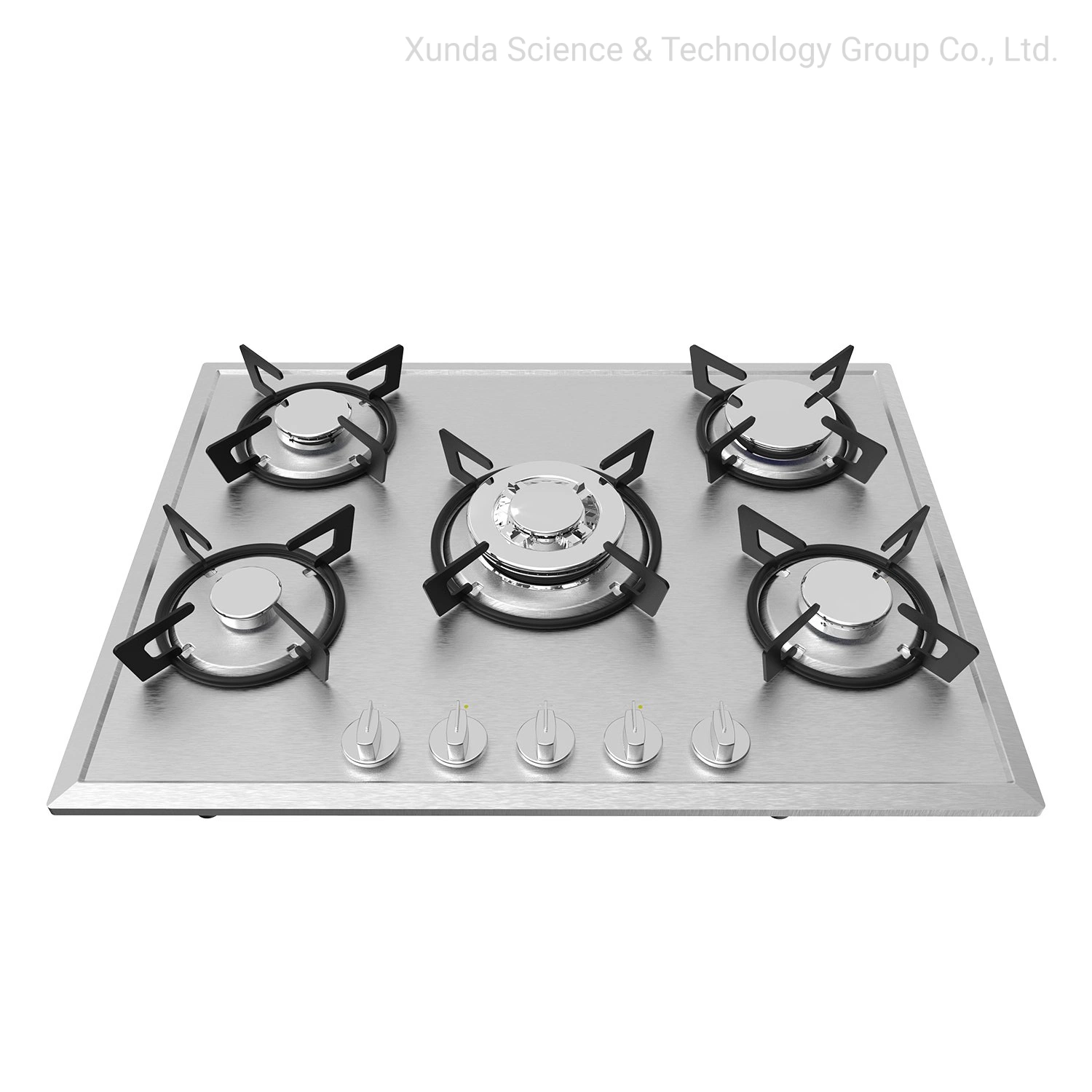 700mm Stainless Steel 5 Burners Built in Gas Hob Lotus Flame Home Gas Cooking Stove