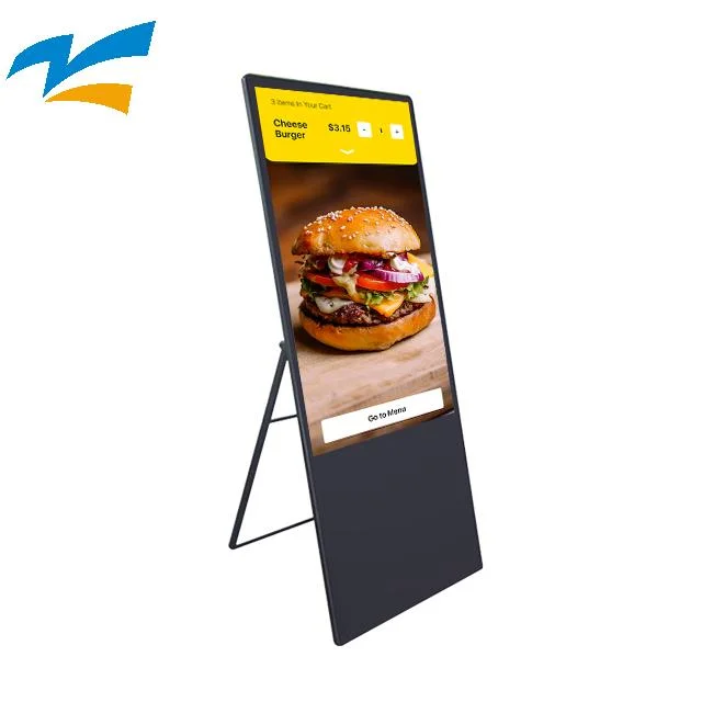 Digital Signage Présentoirs plancher pliable lecteur numérique permanent Affiche publicitaire 4K HD Digital Signage et affichage