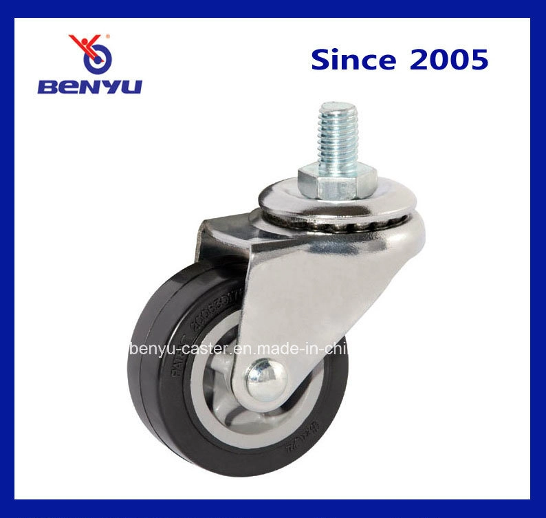 Light-Duty Black PU Caster Wheel for Furniture, Sofa, Chair, Desk