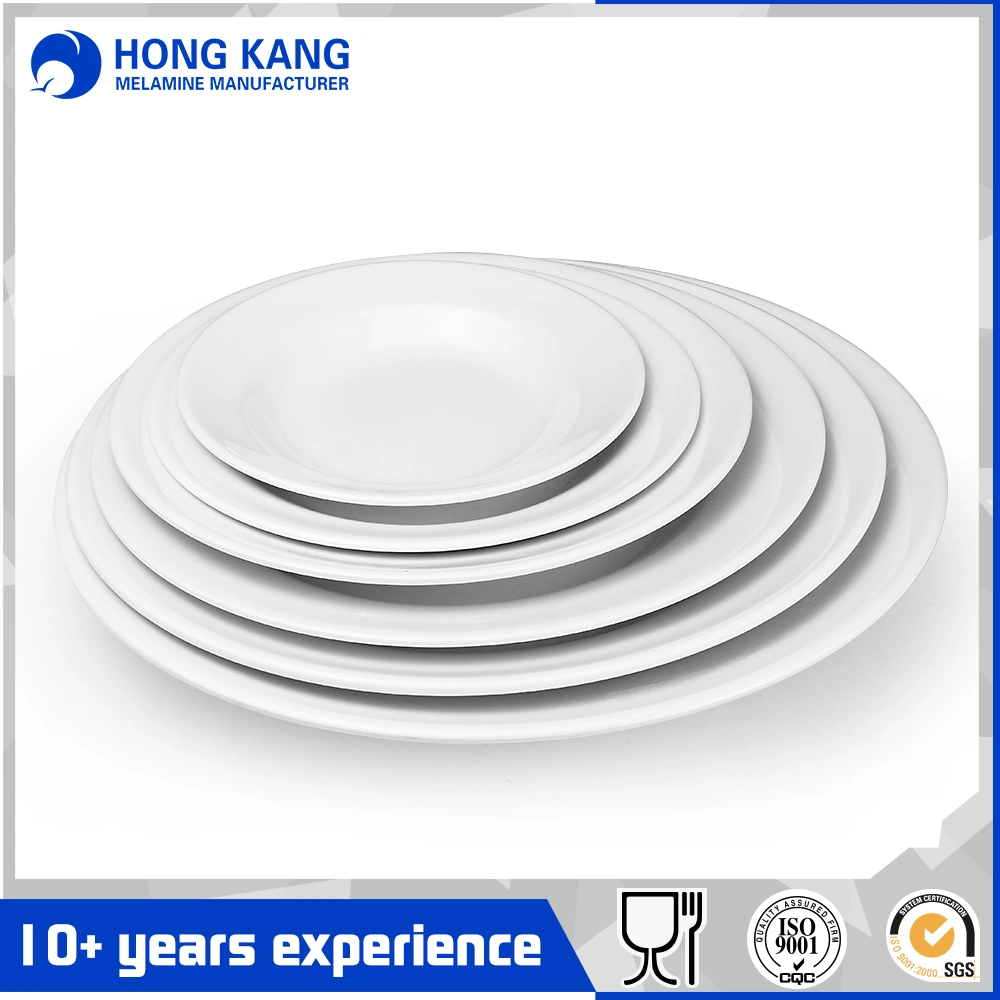 Non-Disposable Party Dinner Food Round Melamine Decorative Plate