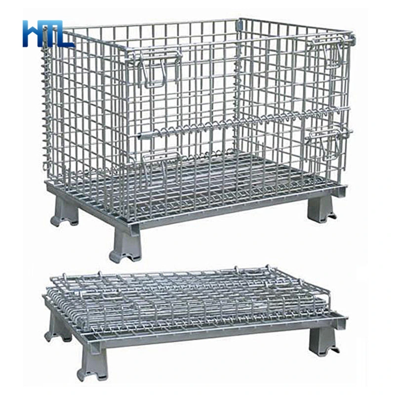 Heavy Duty Galvanized Industrial Foldable Steel Welded Wire Mesh Cage