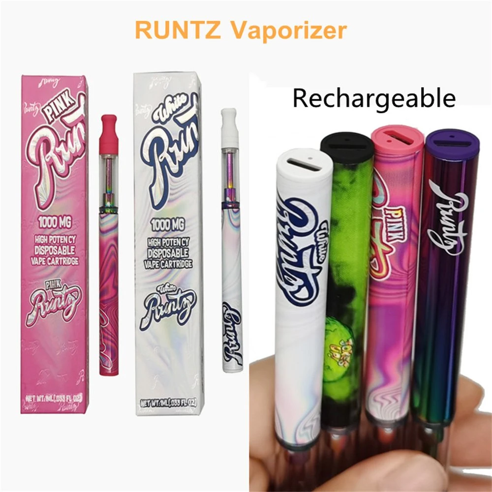 Florida Empty Runtz Diposable Vape Pen Wax Slim 1000mg 1ml 1.0ml 1 Gram Ceramic Coil CB. D Th. C Delt. a 8 D8 Extract Rechargeable Smoke Pen