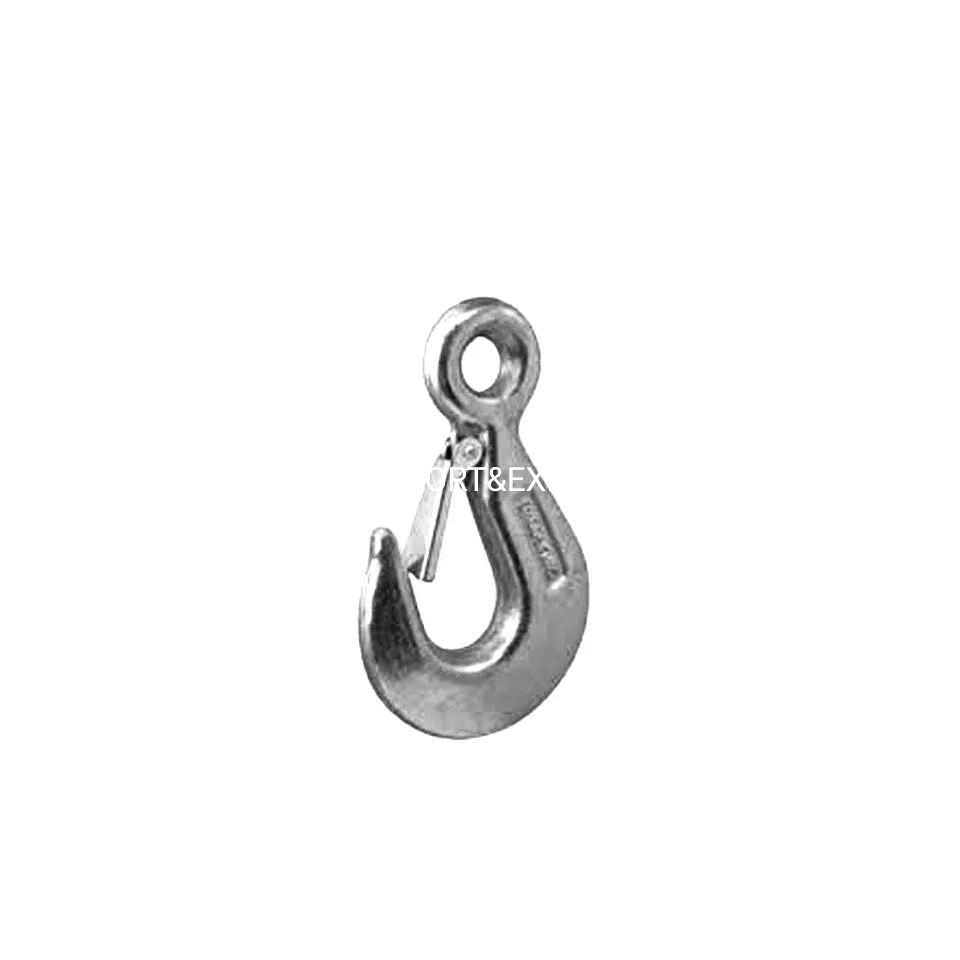Drop Forged Us Type DIN689 Galvanized Lifting Carbon Steel Safety Eye Slip Hook with Latch