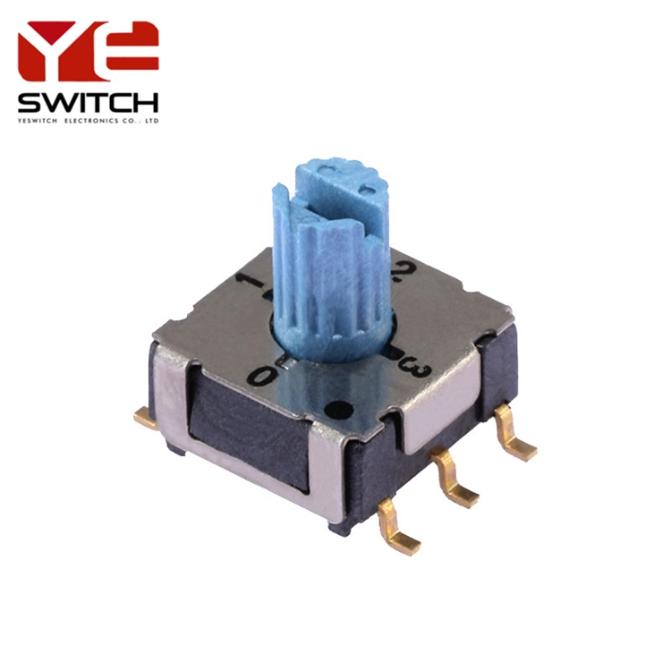 4+1pins Thru-Hole Octal 8 Position Coded Rotary DIP Switches