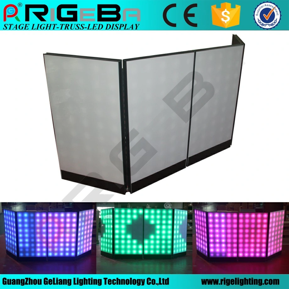 Rigeba Alta calidad Nuevo Equipo de etapa RGB LED Pixel Display Cabina de DJ para eventos de DJ Party