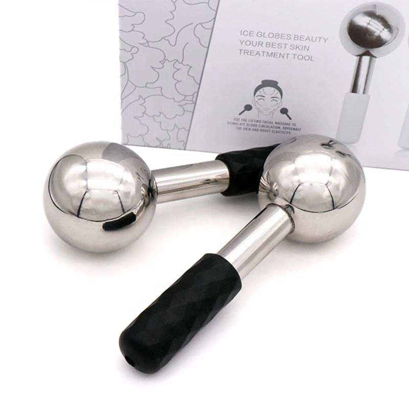 Private Label Beauty Care Cold Face Massager Stainless Steel Facial Roller Ice Globes