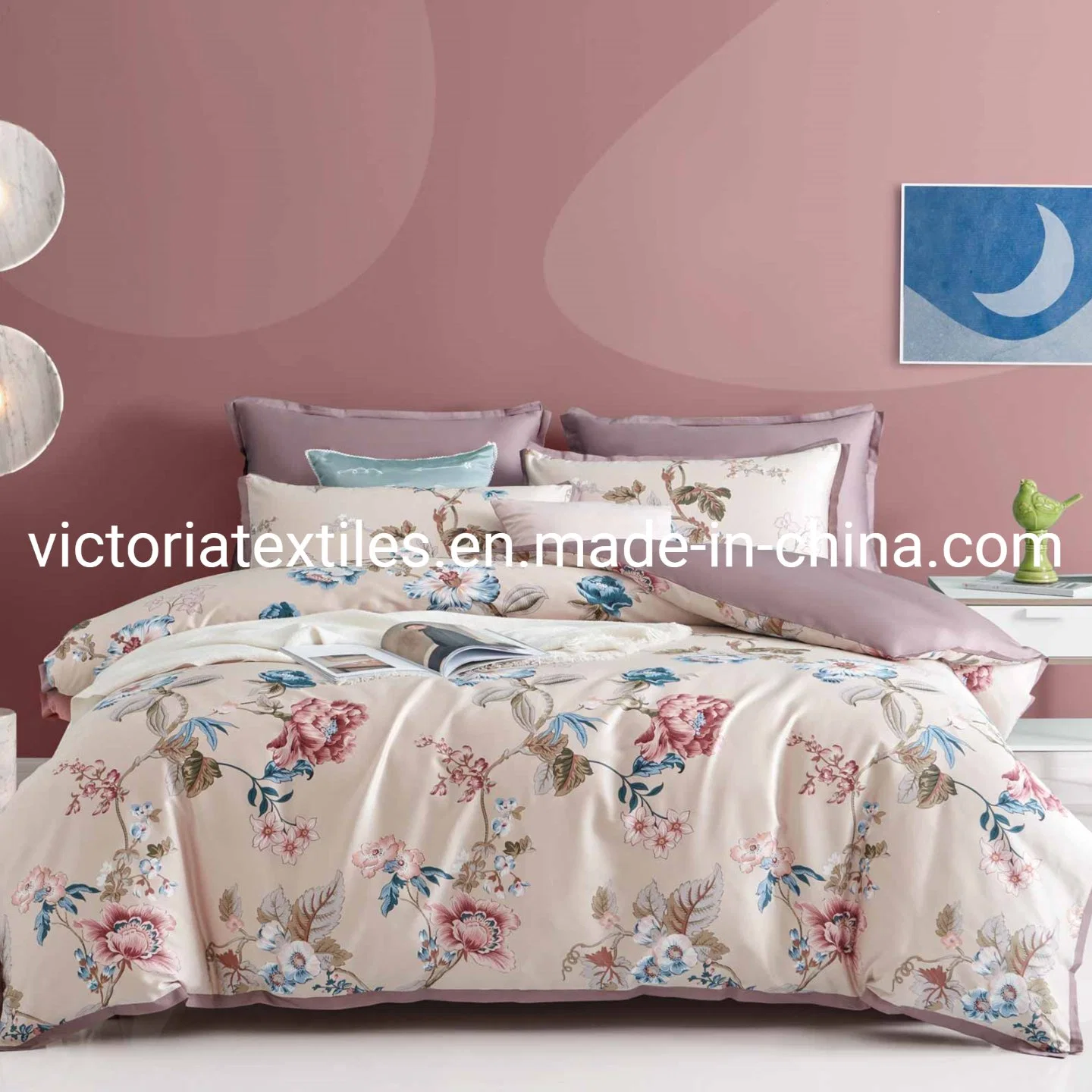 100% Cotton Sateen Reactive Printed Home Beddings