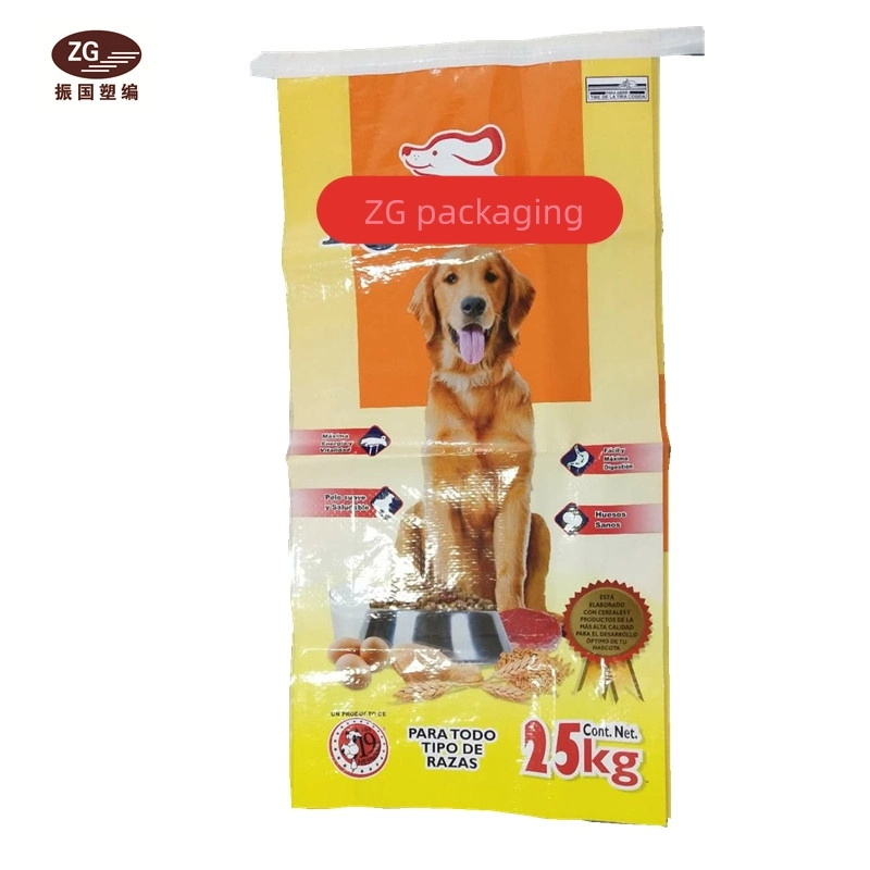 Top Easy Open Sealed BOPP Laminated Animal Fish Deer Feed Packing PP Woven Sack Pet Dog Cat Food Bag