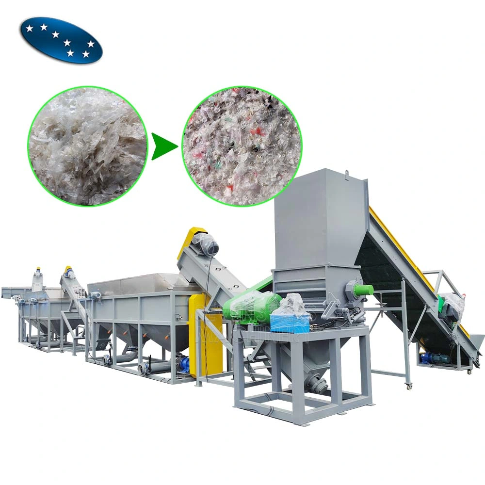 Plastic Agriculture Film Washing Machine / PP Bags PE Tanks Crushing Drying Line