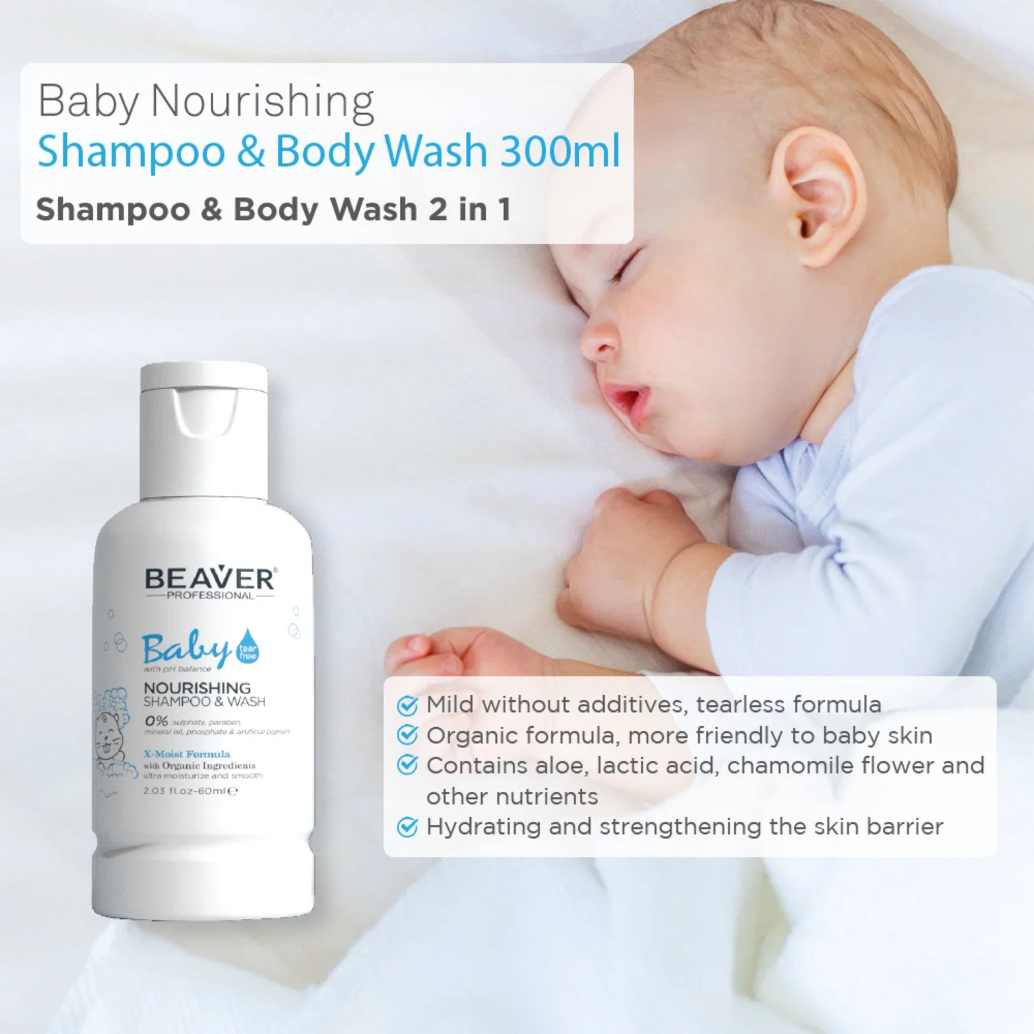 Beaver Baby Shampoo Natural Safe Baby Care Kit for Mums and Babies