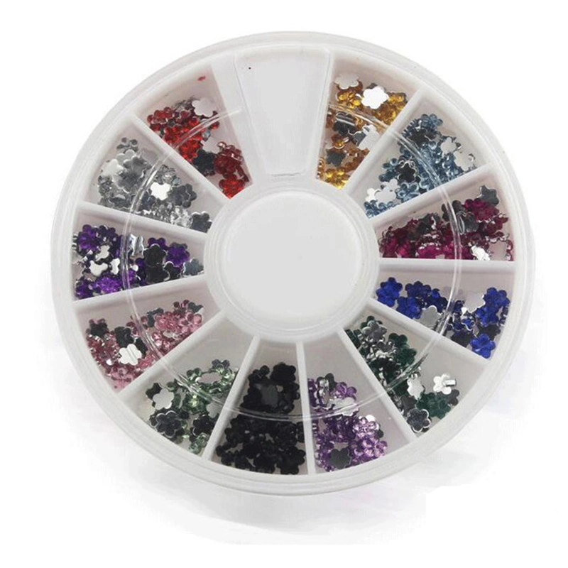 Cheapest Square Shape Stone Nail Decoration with Wheel Package