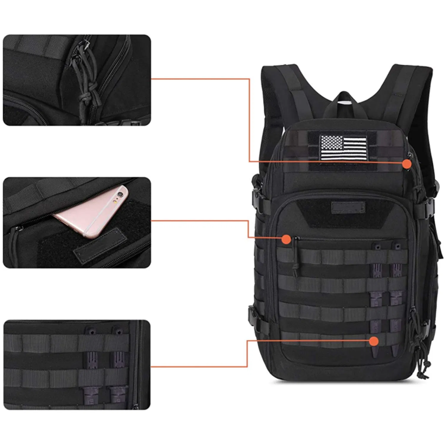 New Design Hot Sale Outdoor Molle Backpack Camping Travel Tactical Backpack Combat Pack