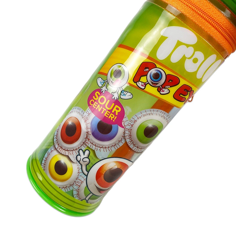 Custom Full Color Printed PVC Cylinder Drum Tube Bag for Pencil Pen