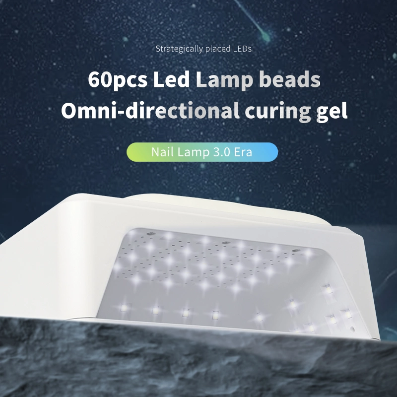 مصباح LED قوي بقدرة 72 واط بتقنية Nail Lamp 2 في 1 يعمل بالأشعة فوق البنفسجية المقلاة بالأظافر