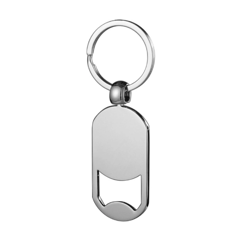 Heat Transfer Blank Printing Metal Bottle Opener with Round Concave Key Chain DIY Customization