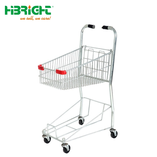 High quality/High cost performance  Universal Wheels 210L Metallic Supermarket Shopping Trolley Cart