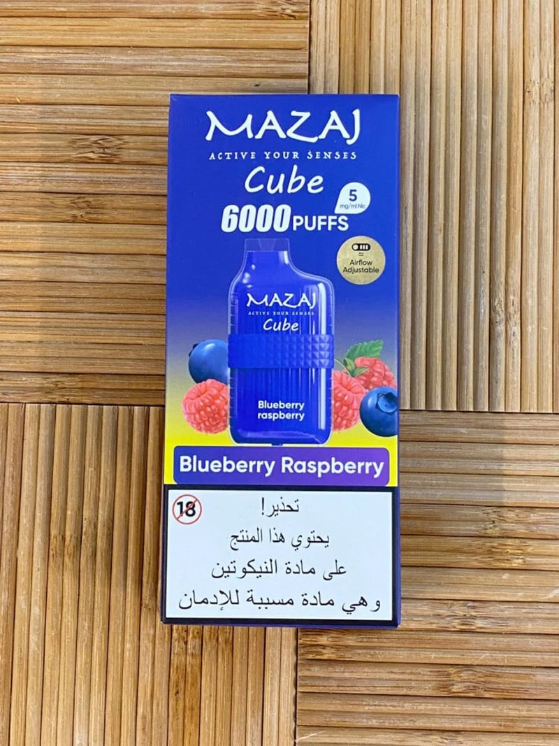 Vendas quente sabor a fruta Vapes descartáveis Mazaj Cube 6000baforadas de Cigarro Eletrônico