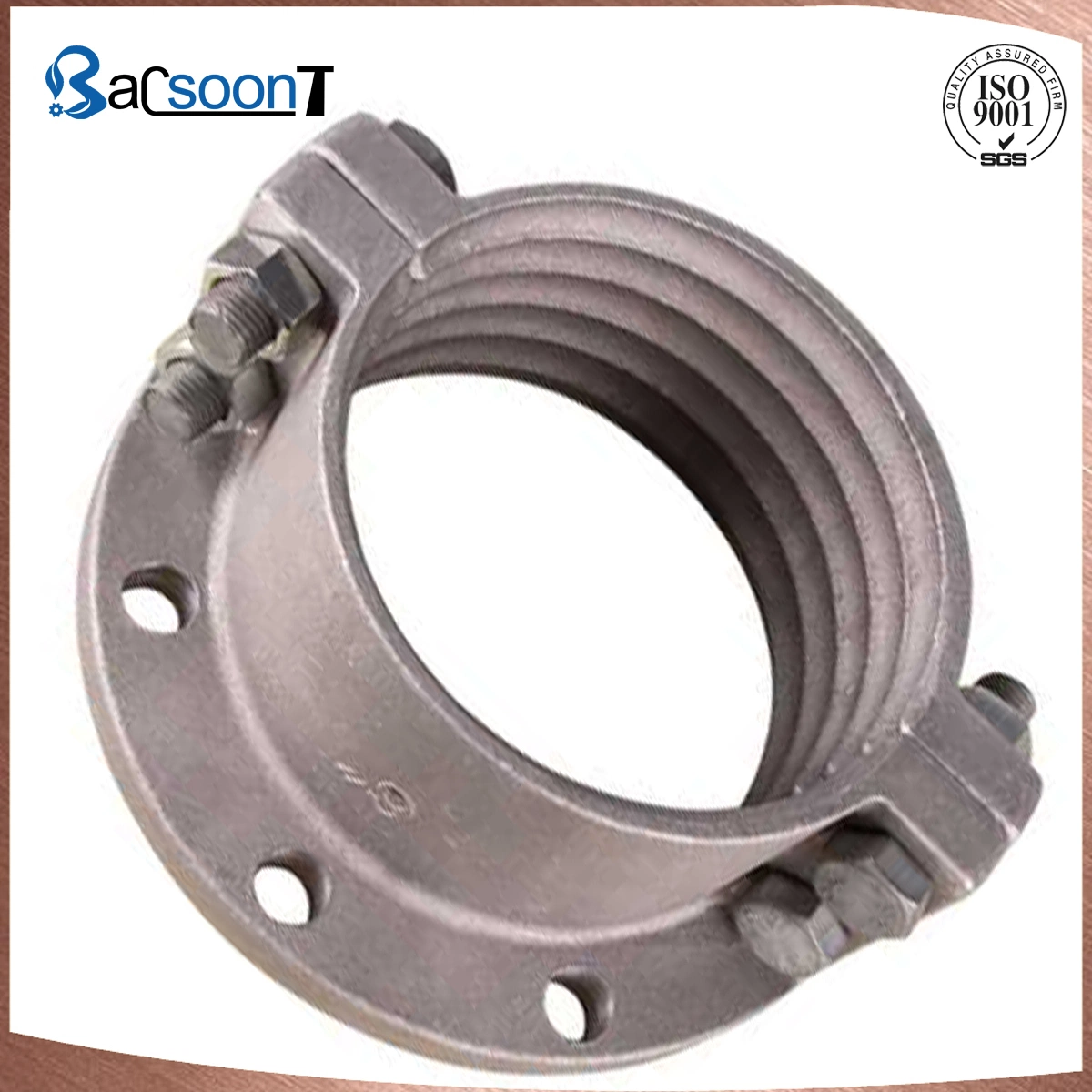 Customized Steel/Stainless Steel/Carbon Steel Lost Wax Casting/Precision Casting Steel Flange Coupling with Sandblasting/Machining in China