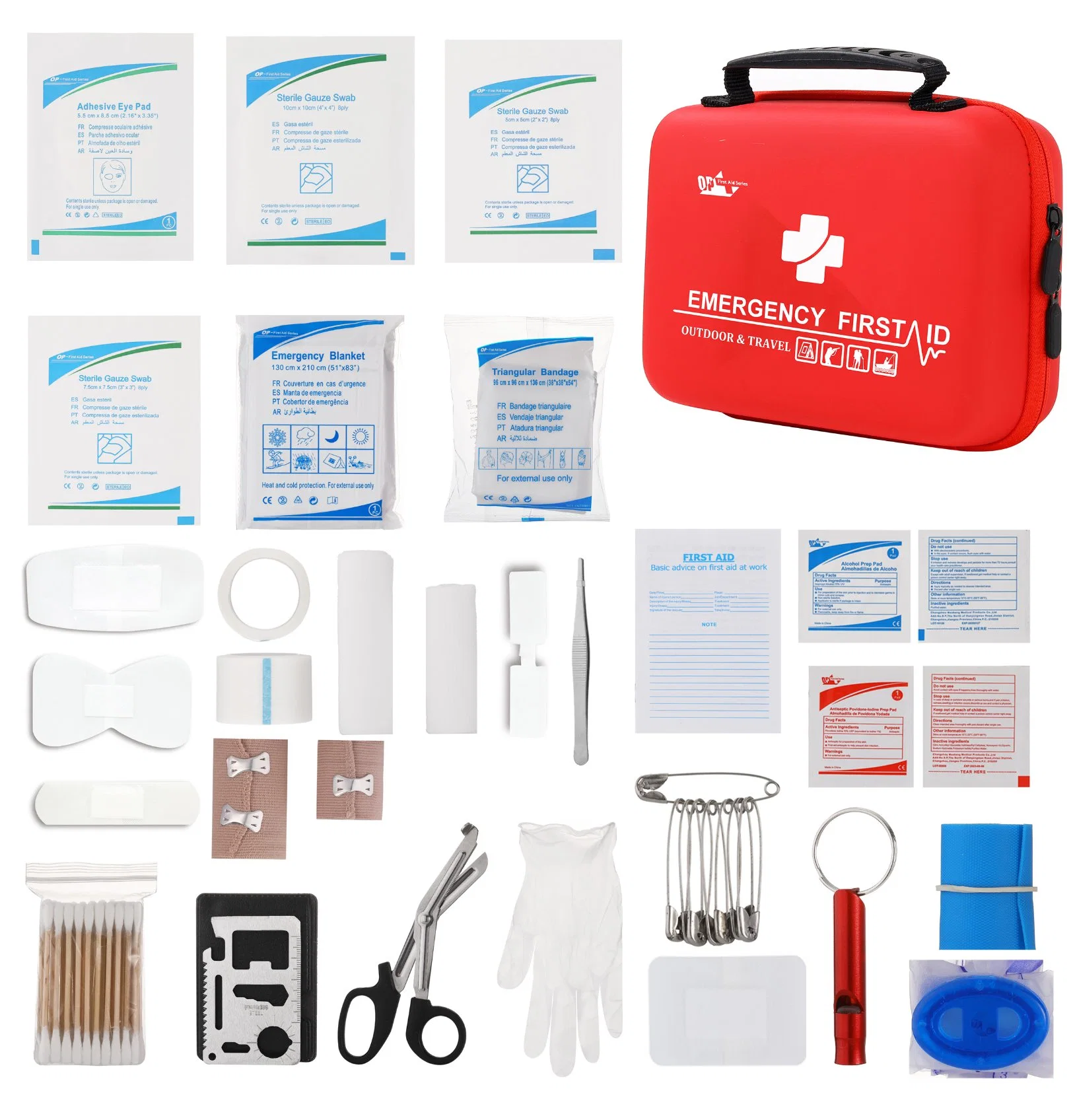 صندوق الإسعافات الأولية لطوارئ صندوق الإسعافات الأولية للسفر Home First Aid Box