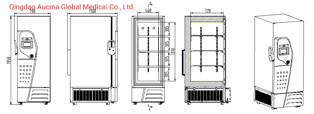 China CE Marked -86 Degree Pharmacy Laboratory Vaccine Medical Ultra Low Temperature Freezer Deep Refrigerator (DW-86L437T)