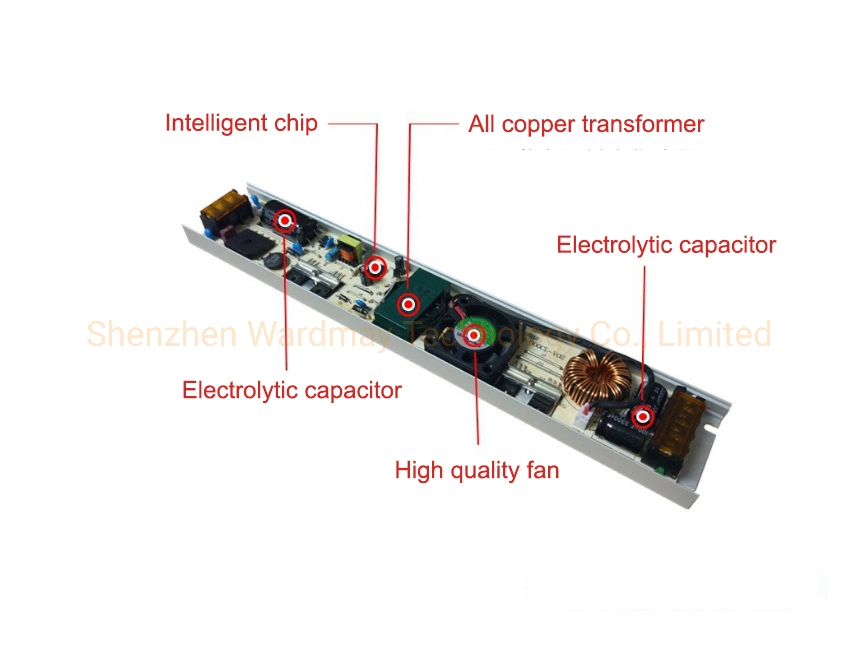 Alimentation de sortie LED 24 V et boîtier de lampe ultra fin