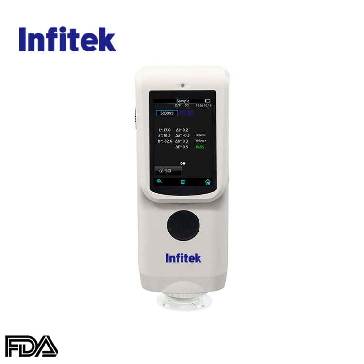 Infitek FDA-zertifizierte Farbmessmaschine Tragbares Spektrocolorimeter/ Colorimeter