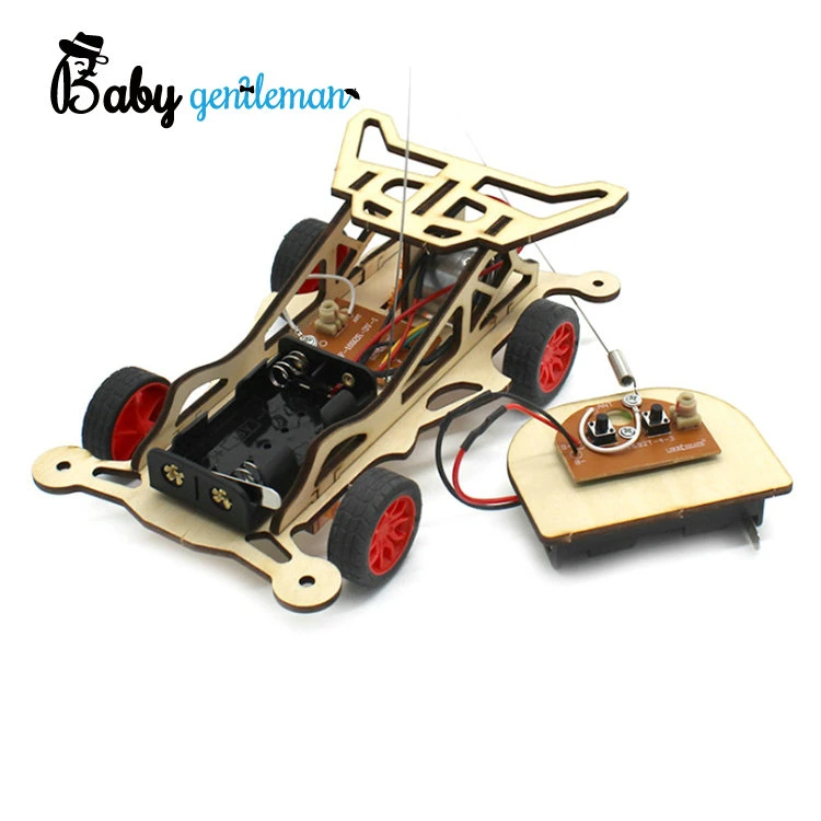 Juguete Educativo creativo DIY Kit modelo de coche de carreras de madera para niños Z04054G