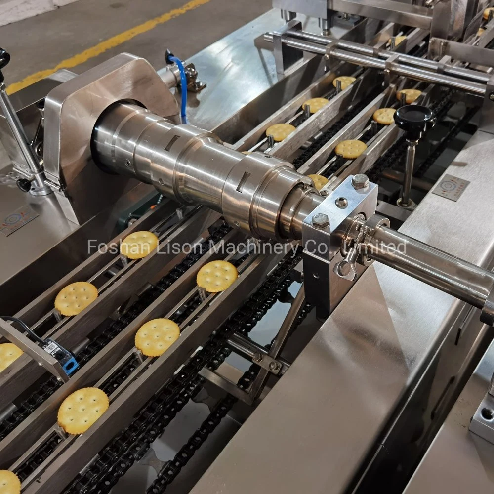 Automatic Two Lane Cream Biscuit Processing Machine with Multiplier Sorting Orderly