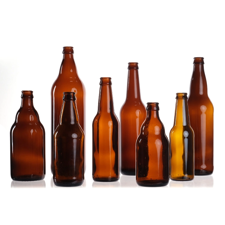 Prix d'usine Bouteille de bière artisanale en verre ambré personnalisée de 250 ml 500 ml