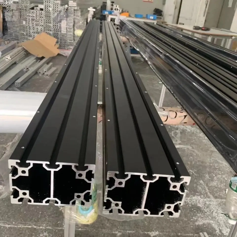 Factory Direct Sales of Industrial Extruded Aluminum Profiles GB 3030gw Black Assembly Line for Bracket Fish Tank