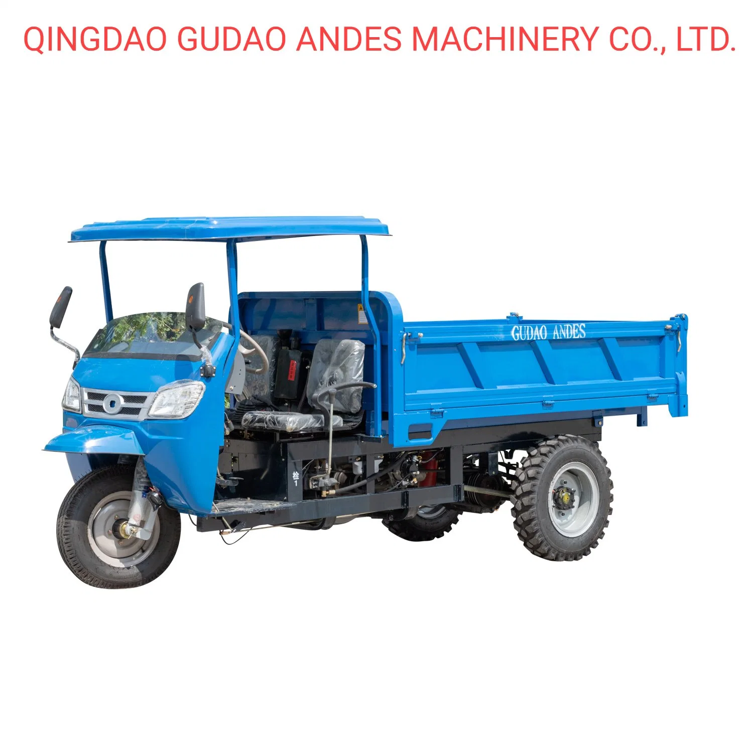 Three Wheel Truck Tricycle with Rops/Diesel Tricycle with 3 Ton Loading Capacity and Sunshade/Guta/Light Truck Three-Wheeled Tricycle Guta