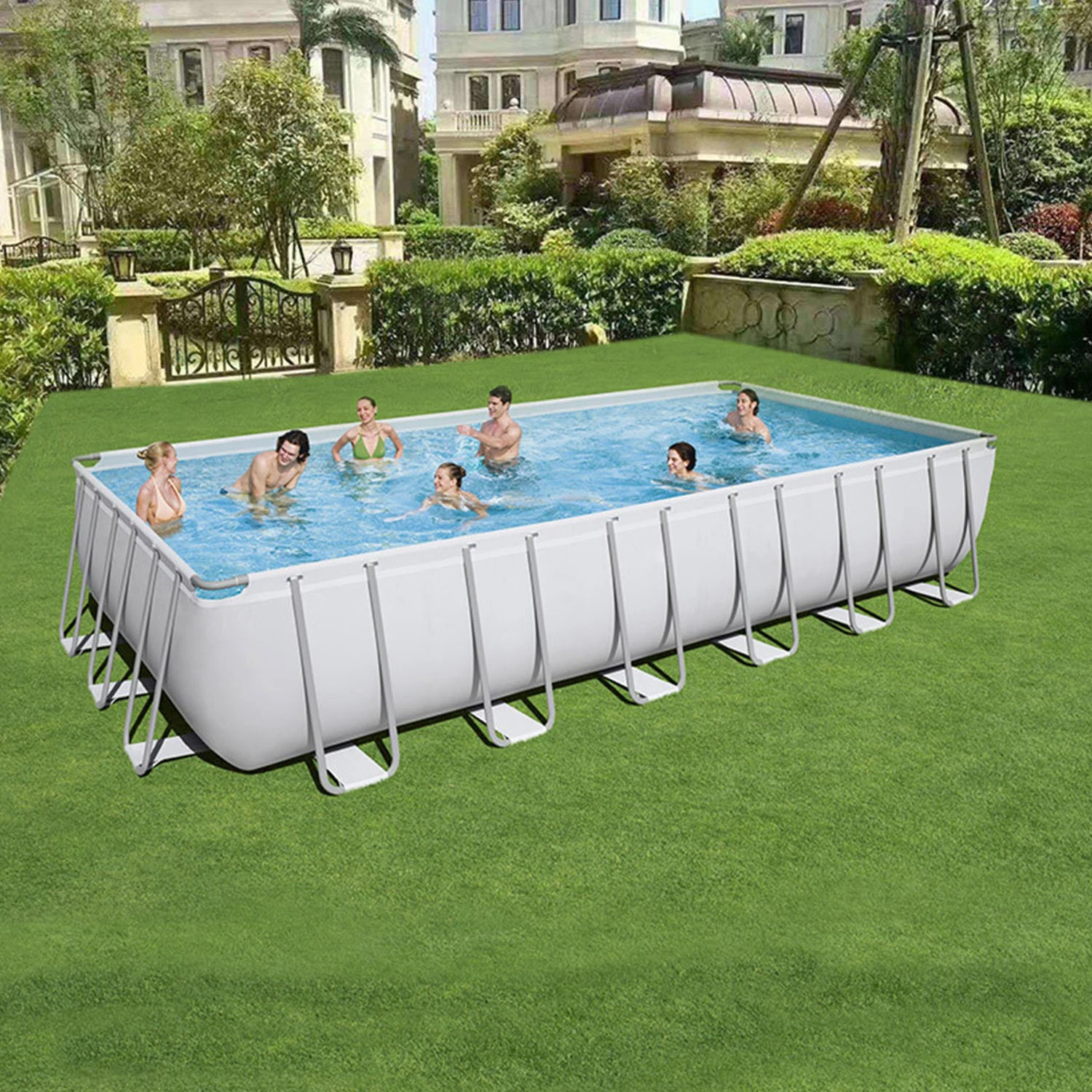 Large Inflatable Frame Swimming Pool Outdoor Home PVC Reinforced Swimming Pool