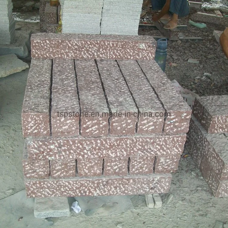 Rusty Yellow Granite Cubic Stone for Paving